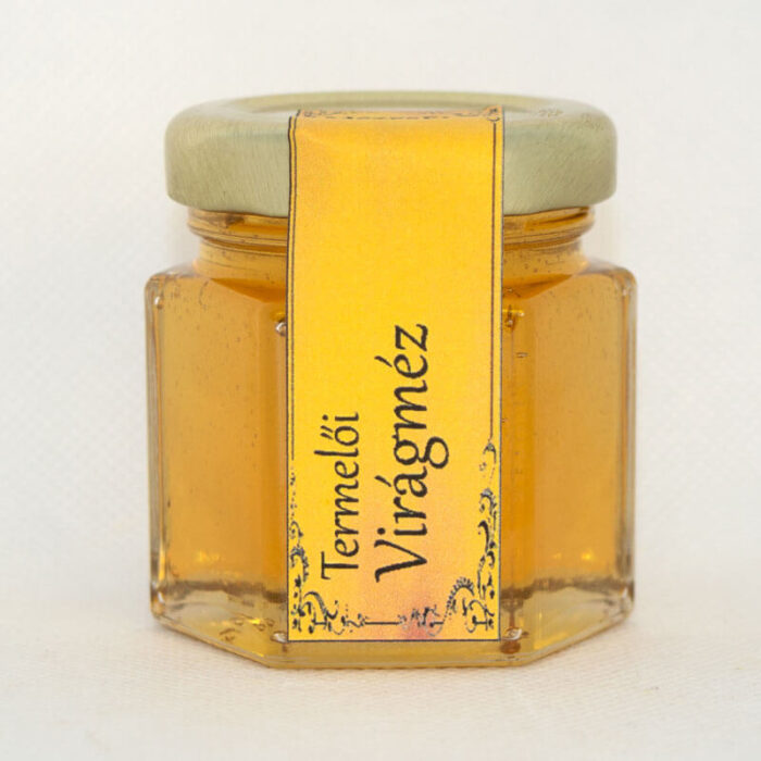 Mini Virágméz 65 g-os hexagon díszüvegben
